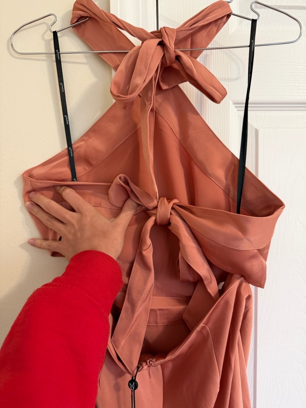 ✅ sold. Nwt Revolve Minkpink Finlay Midi Dress in Peach - Picture 7 of 7